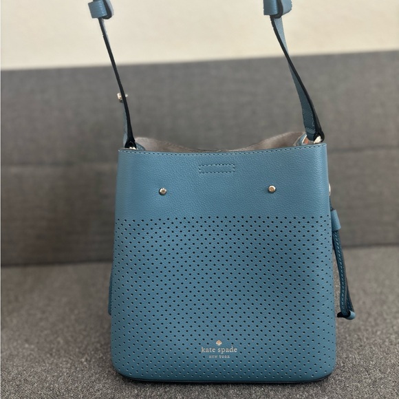 Kate Spade Teal Perforated Shoulder Bag - Picture 1 of 2